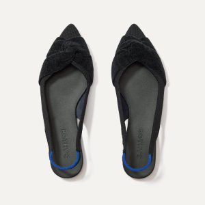 The Twist Point Slingback - Black